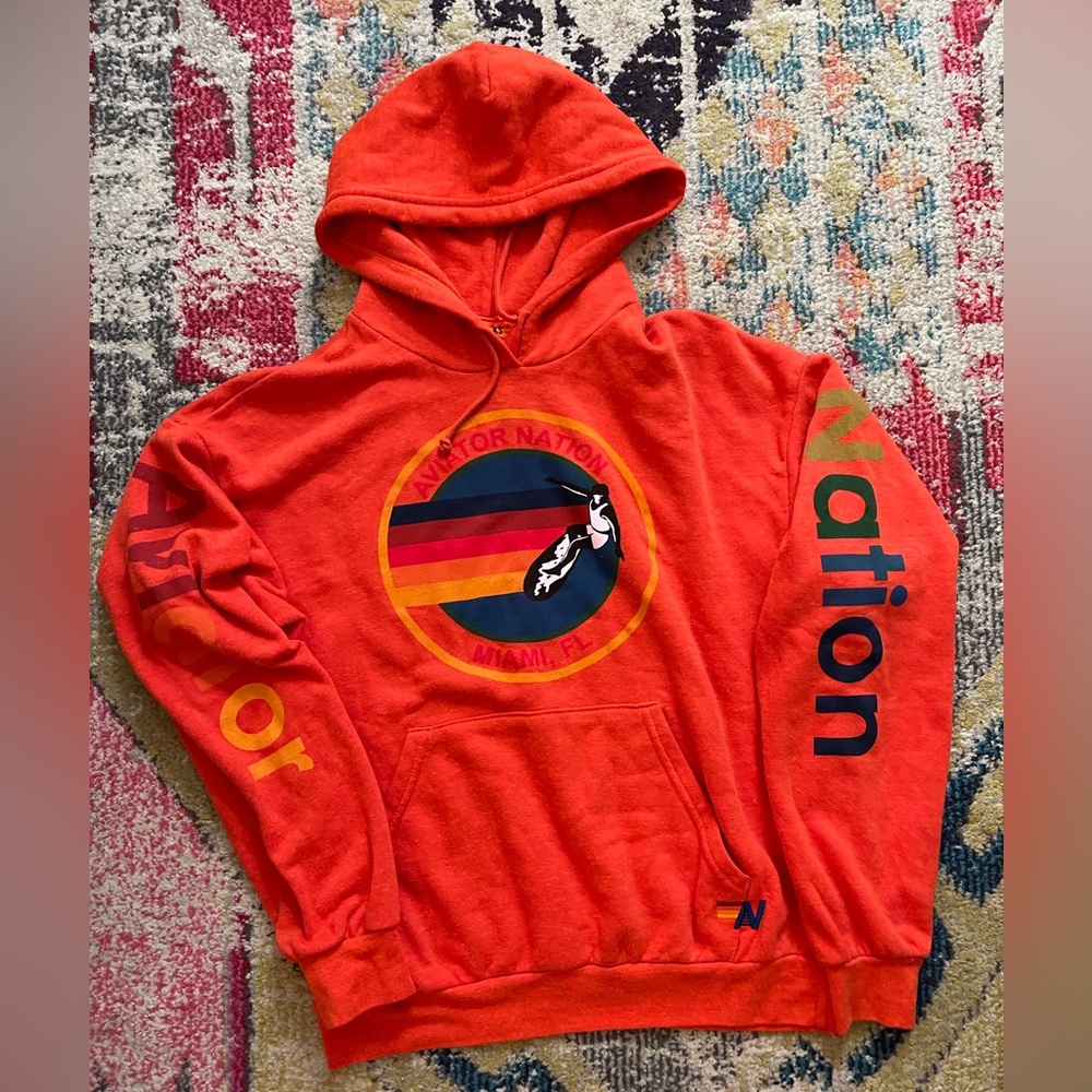 Red aviator nation hoodie brand new, never worn before!